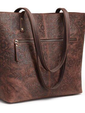 Leather Tote Bag for Women Large Work Totes Designer Handbags